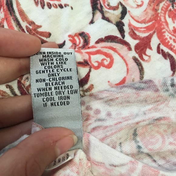 Catherines Pink Patterned Easy Fit Tee - Picture 5 of 7